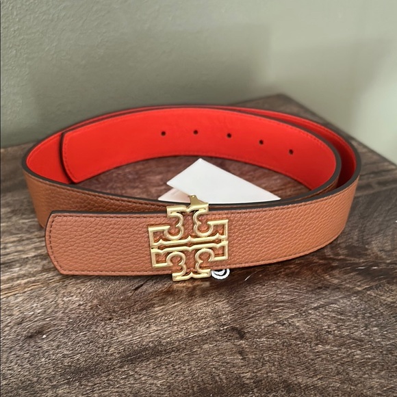 Tory Burch Tan and Red Men\'s Belt main image 4